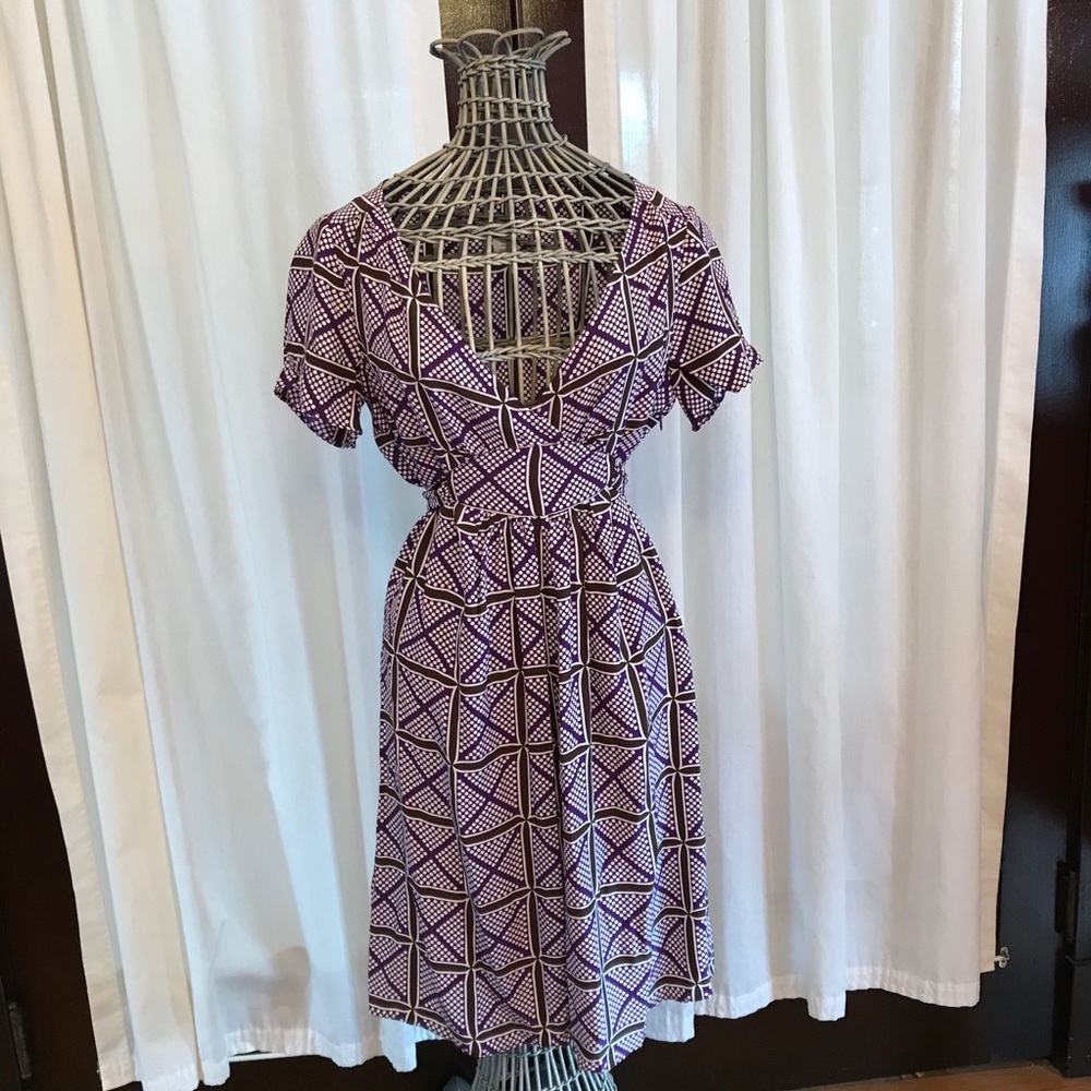 J.Crew Dress Silk Purple Classic 4 Small